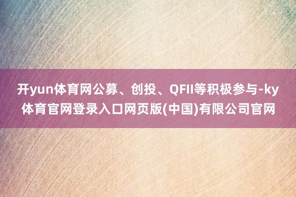 开yun体育网公募、创投、QFII等积极参与-ky体育官网登录入口网页版(中国)有限公司官网
