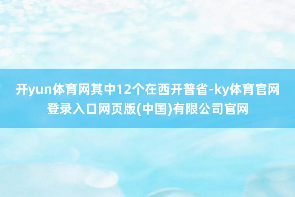 开yun体育网其中12个在西开普省-ky体育官网登录入口网页版(中国)有限公司官网