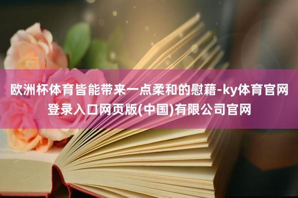 欧洲杯体育皆能带来一点柔和的慰藉-ky体育官网登录入口网页版(中国)有限公司官网