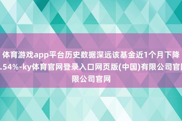 体育游戏app平台历史数据深远该基金近1个月下降2.54%-ky体育官网登录入口网页版(中国)有限公司官网