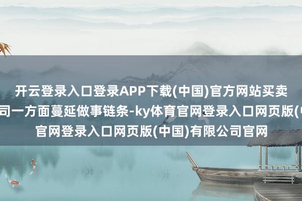 开云登录入口登录APP下载(中国)官方网站买卖收入增长主如果公司一方面蔓延做事链条-ky体育官网登录入口网页版(中国)有限公司官网