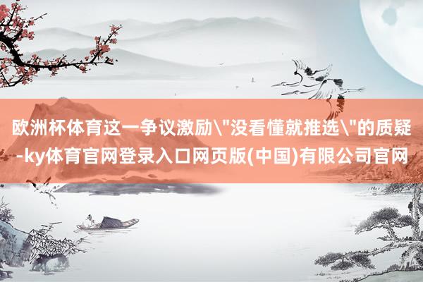 欧洲杯体育这一争议激励