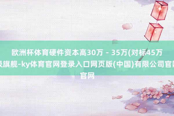欧洲杯体育硬件资本高30万 - 35万(对标45万级旗舰-ky体育官网登录入口网页版(中国)有限公司官网