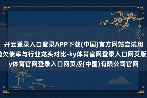 开云登录入口登录APP下载(中国)官方网站尝试用Tableau将客户金钱欠债率与行业龙头对比-ky体育官网登录入口网页版(中国)有限公司官网